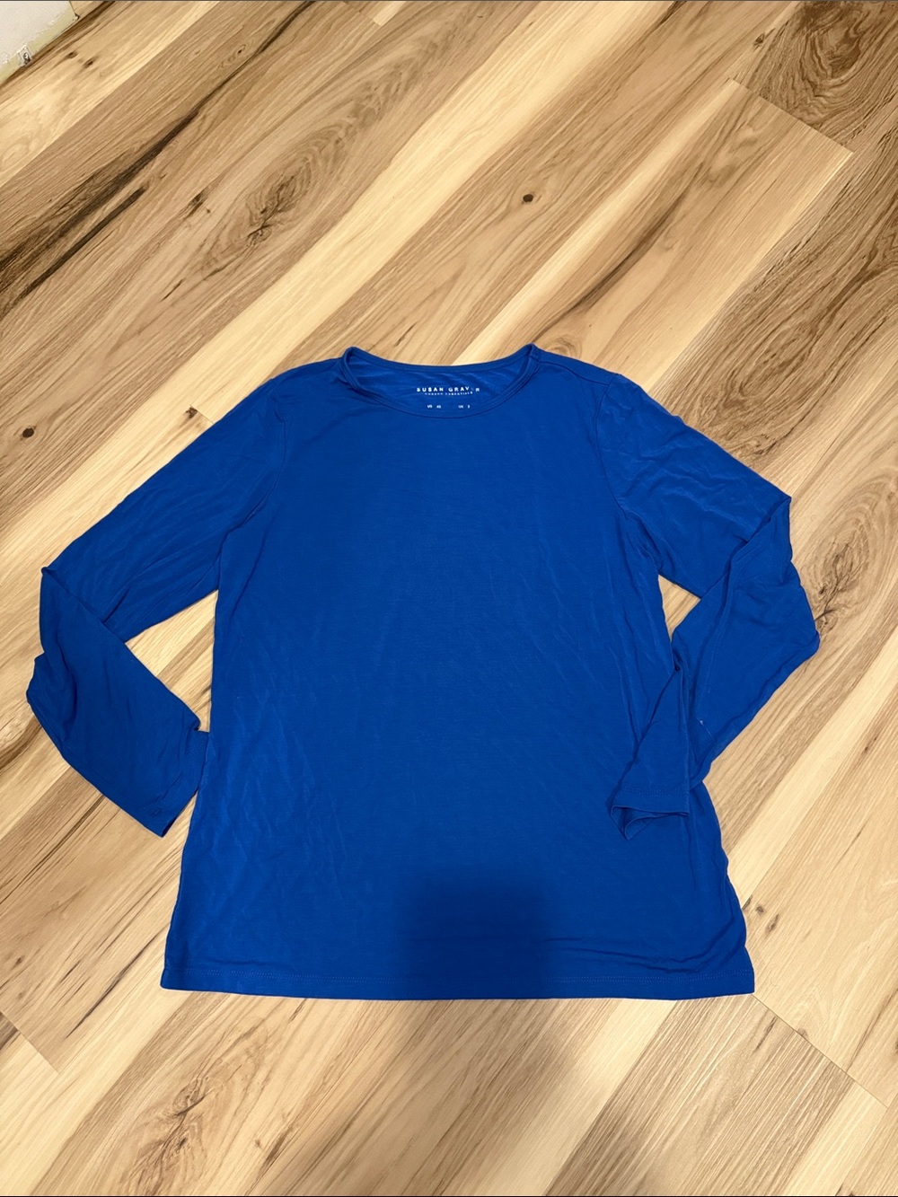 Susan Graver Royal Blue Long Sleeve Tee